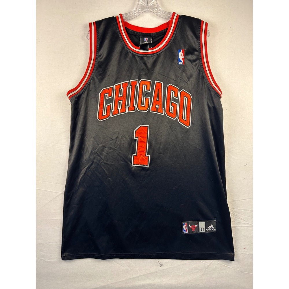 Adidas Chicago Bulls Derrick Rose 1 NBA Jersey Black Mens Size 54 XL/2XL